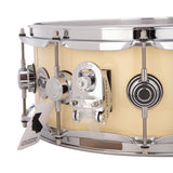 DW Collector's Pure Maple 5.5x14-Inch SSC Snare Drum - Solid Double Cream Lacquer
