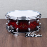 Tama 6.5 x 14-Inch Starclassic Bubinga Snare Drum - Volcanic Red Burst