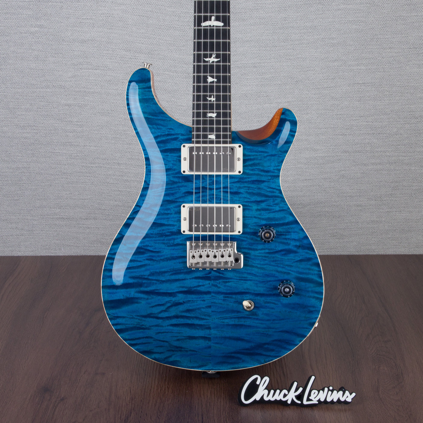 PRS CE24 Flame Maple Electric Guitar, Ebony Fingerboard - Blue Mateo - CHUCKSCLUSIVE - #230368367