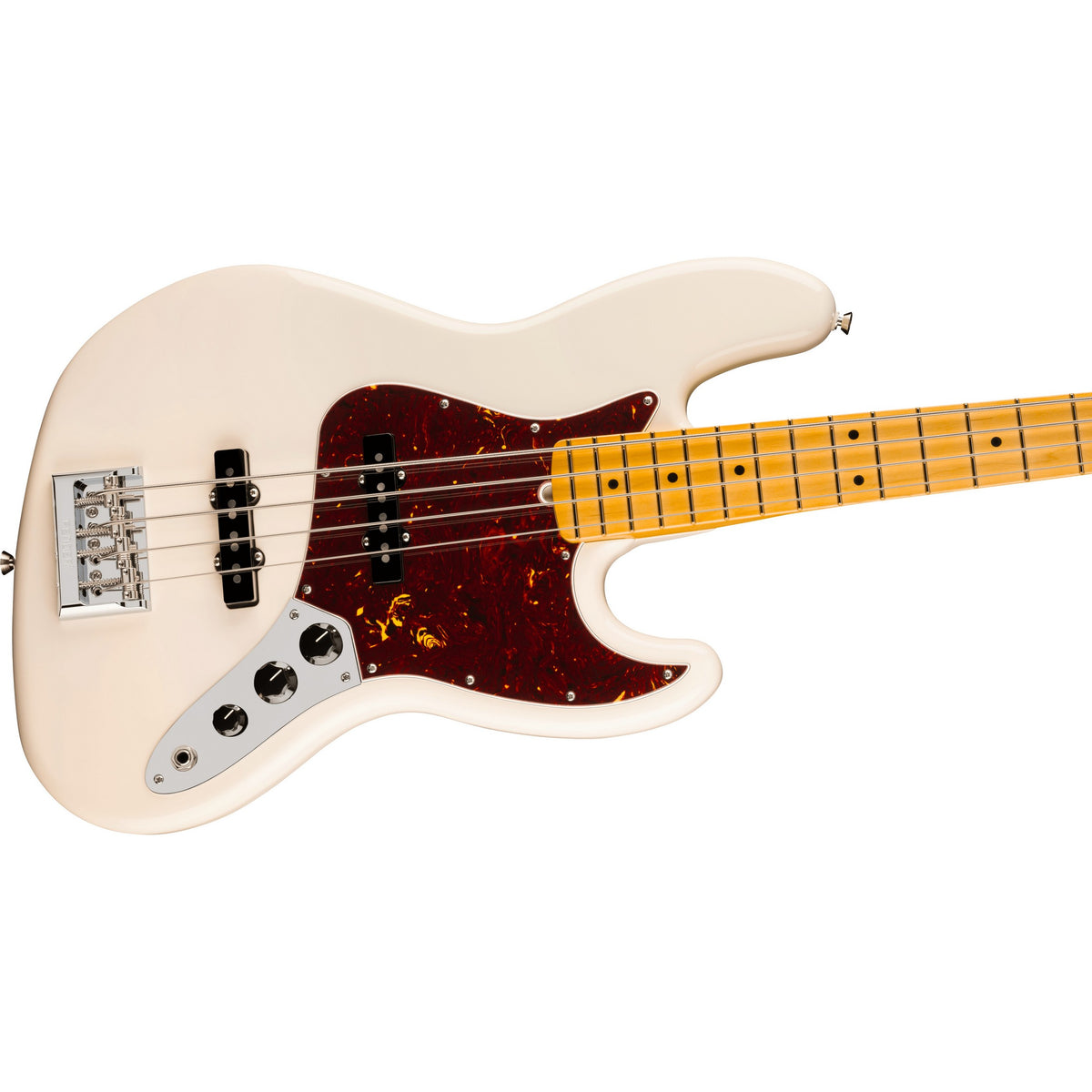 Fender American Professional Jazz Electric Bass Guitar, Maple Fingerboard - Olympic White