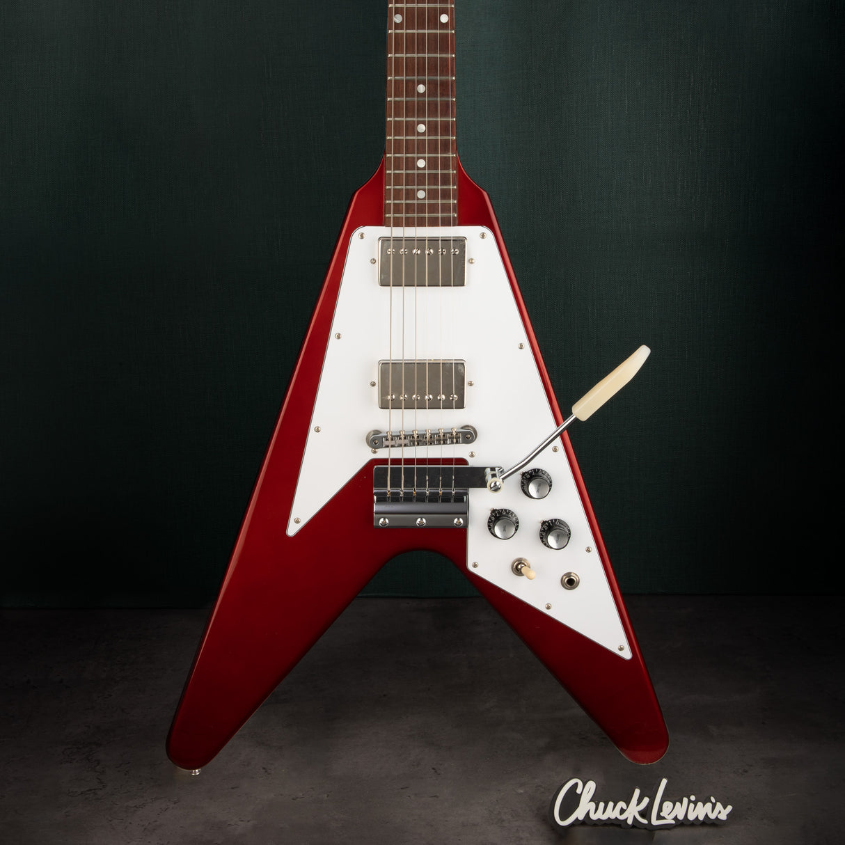 Gibson Custom Shop 1967 Mahogany Flying V with Vibrola, Gloss Finish - Sparkling Burgundy - #101027