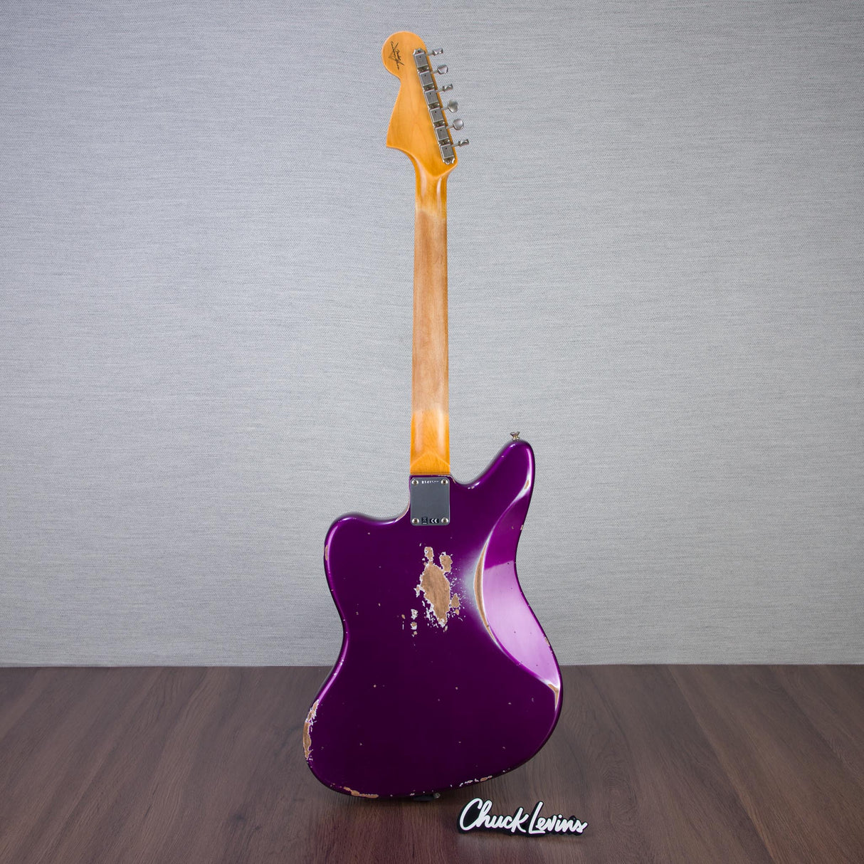 Fender Custom Shop 1965 Jaguar Electric Guitar Heavy Relic - Faded Purple Metallic - #R141588
