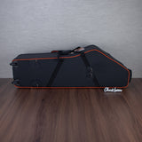 Marcus Bonna Baritone Saxophone Low A Case with Wheels - Black with Orange Trim and Badge