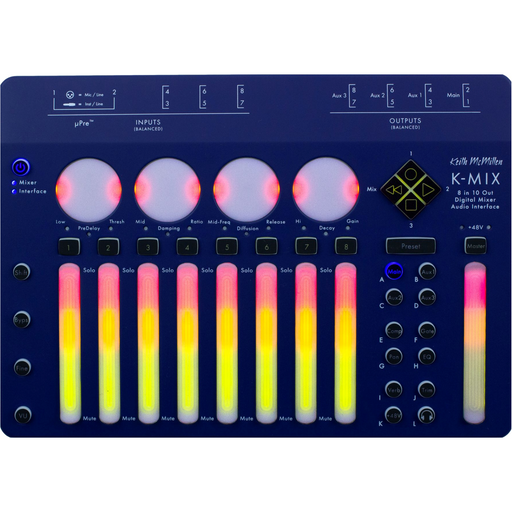 Keith McMillen K-Mix BLUE Programmable Mixer and MIDI Controller