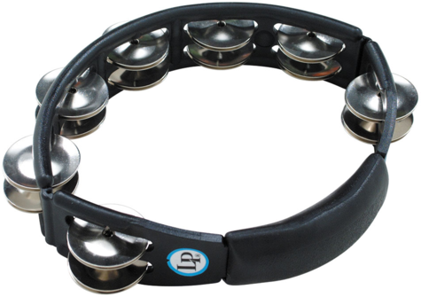 LP LP150 Cyclops Jingle Tambourine, Steel/Black/Hand Held