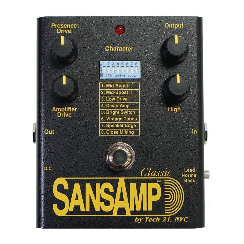 Tech 21 SansAmp Classic Reissue Overdrive Guitar Effects Pedal