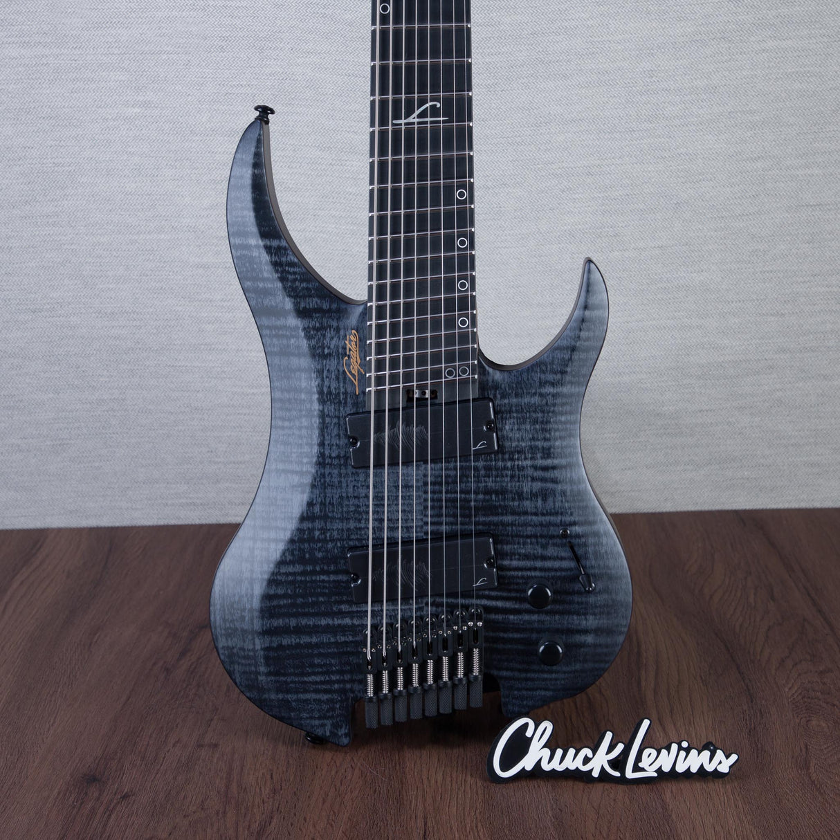 Legator Ghost Super Shred Multiscale 8-String Electric Guitar - Satin Black Flame - #IM25060226