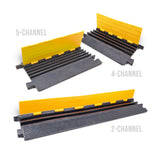 ProX XCP-4CH MK2 4-Channel Rubber Cable Protector Ramp Speed Bump Cover Indoor Outdoor