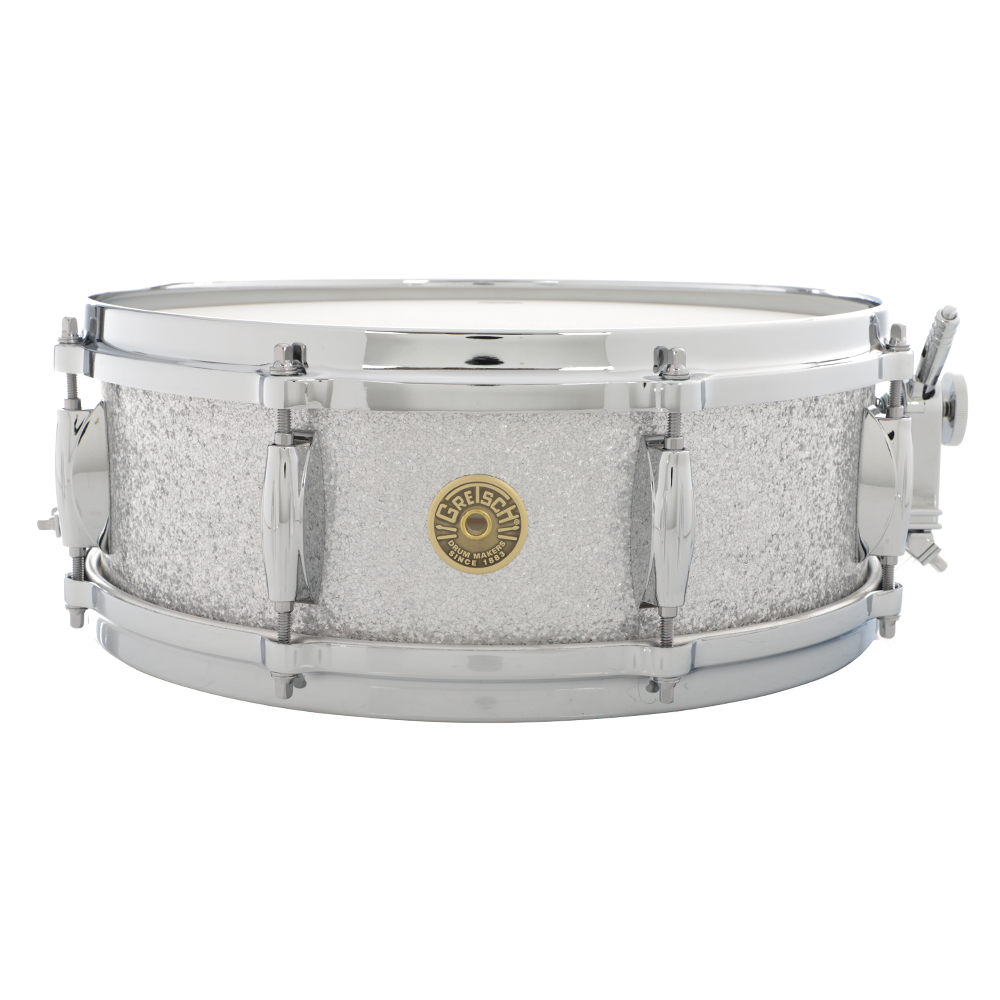 Gretsch 5 x 14" USA Custom Snare Drum - Silver Sparkle Nitron, 8-Lug Micro-Sensitive