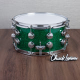 DW 7 x 14-Inch Collector's Series SSC Maple Snare Drum - Green Glass with Chrome Hardware