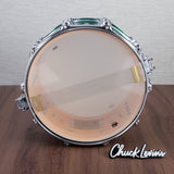 DW 7 x 14-Inch Collector's Series SSC Maple Snare Drum - Green Glass with Chrome Hardware