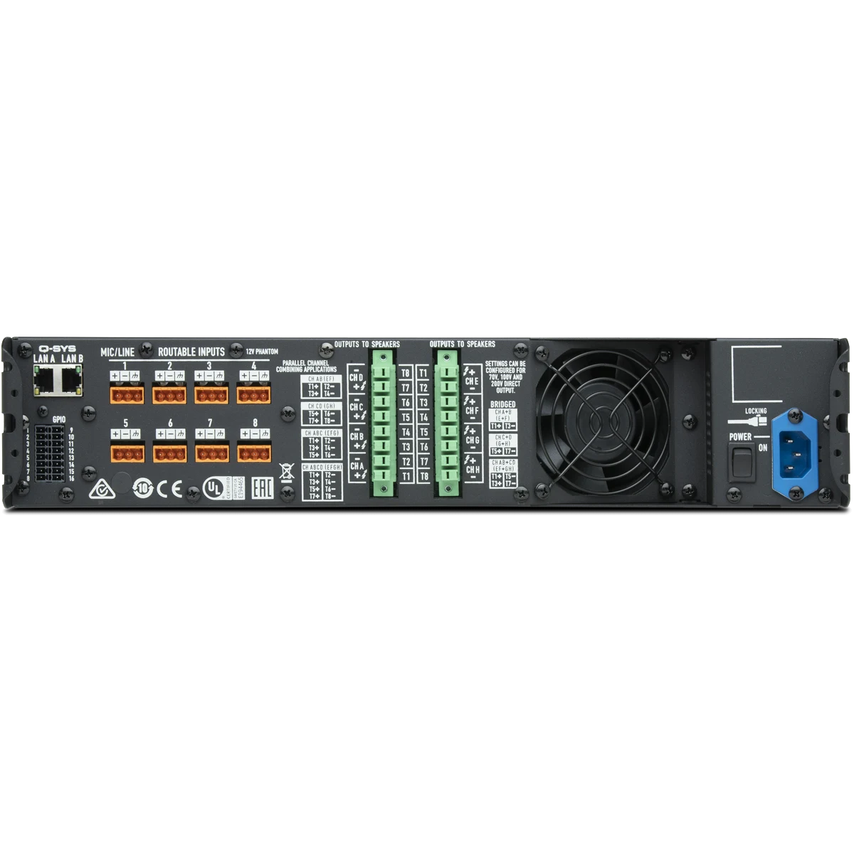 QSC Q-SYS CX-Q 4K8 Eight-Channel Network Amplifier