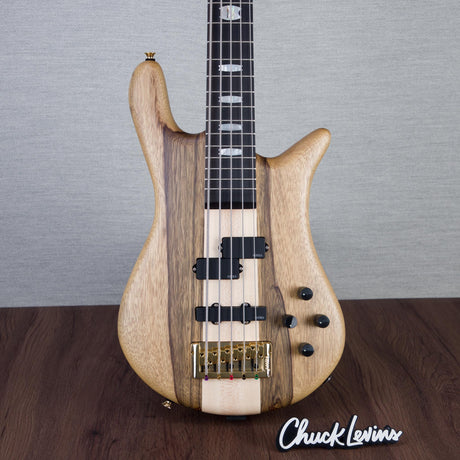 Spector Euro 5 LT Solid Korina Wings 5-String Electric Bass Guitar - Natural Satin - CHUCKSCLUSIVE - #NB23464