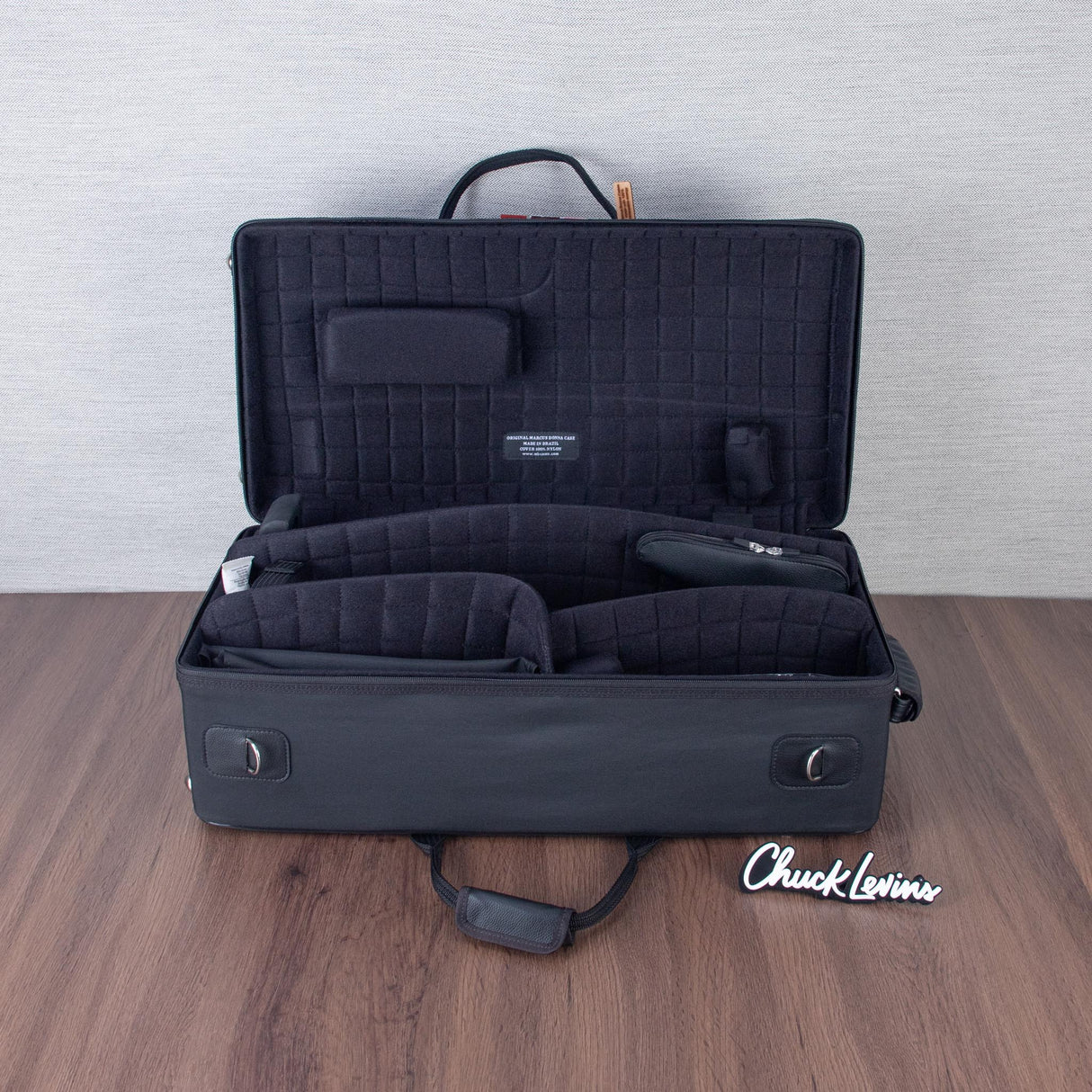 Marcus Bonna Quad Case for Alto and Soprano Saxophone, Flute, and Clarinet - Black / Royal Blue