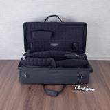 Marcus Bonna Quad Case for Alto and Soprano Saxophone, Flute, and Clarinet - Black / Royal Blue