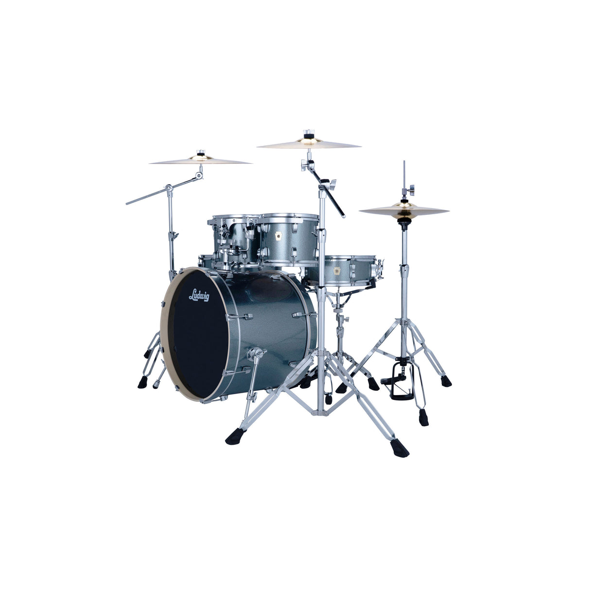 Ludwig Evolution 6-Piece Drum Kit with 22-Inch Kick - Atlantic Sparkle