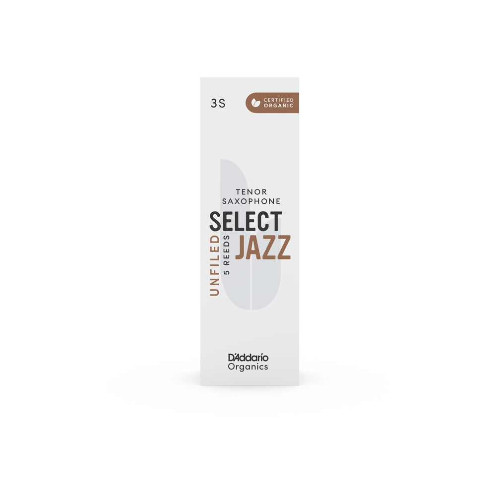 D'Addario ORRS05TSX3S Organic Select 5-Pack Jazz Alto Saxophone Reeds - 3 Soft