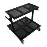ProX X-BeatWagon Professional Mobile DJ Rolling Workstation with Adjustable Shelf