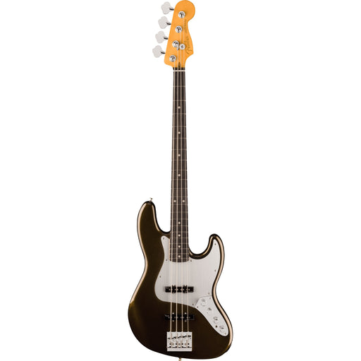 Fender American Ultra II Jazz Electric Bass Guitar, Ebony Fingerboard - Texas Tea