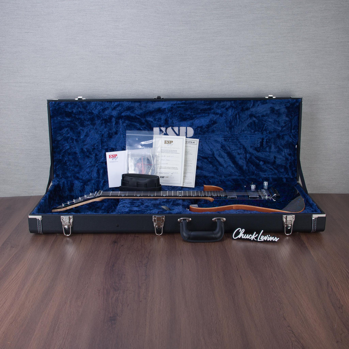 ESP USA M-II NTB NT Electric Guitar - Ghost Flame - #US24788