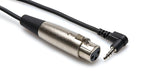 Hosa XVM-105F XLRF - Right Angle 3.5mm TRS Microphone Cable - 5ft