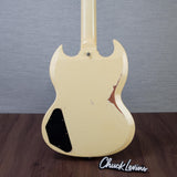 Gibson Custom Shop Murphy Lab SG Custom P-90 Batwing Electric Guitar - Heavy Aged White - #CS601068
