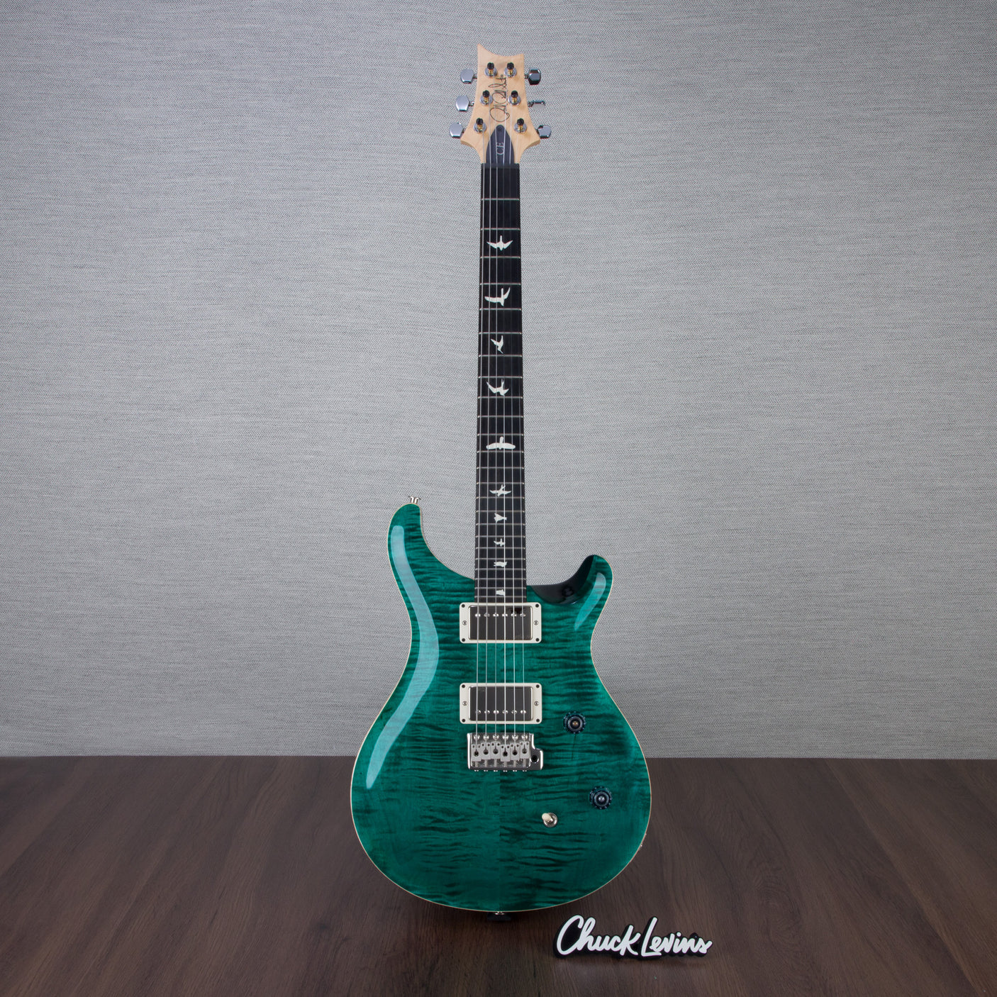 PRS CE24 Flame Maple Electric Guitar, Ebony Fingerboard - Turquoise - CHUCKSCLUSIVE - #230365602