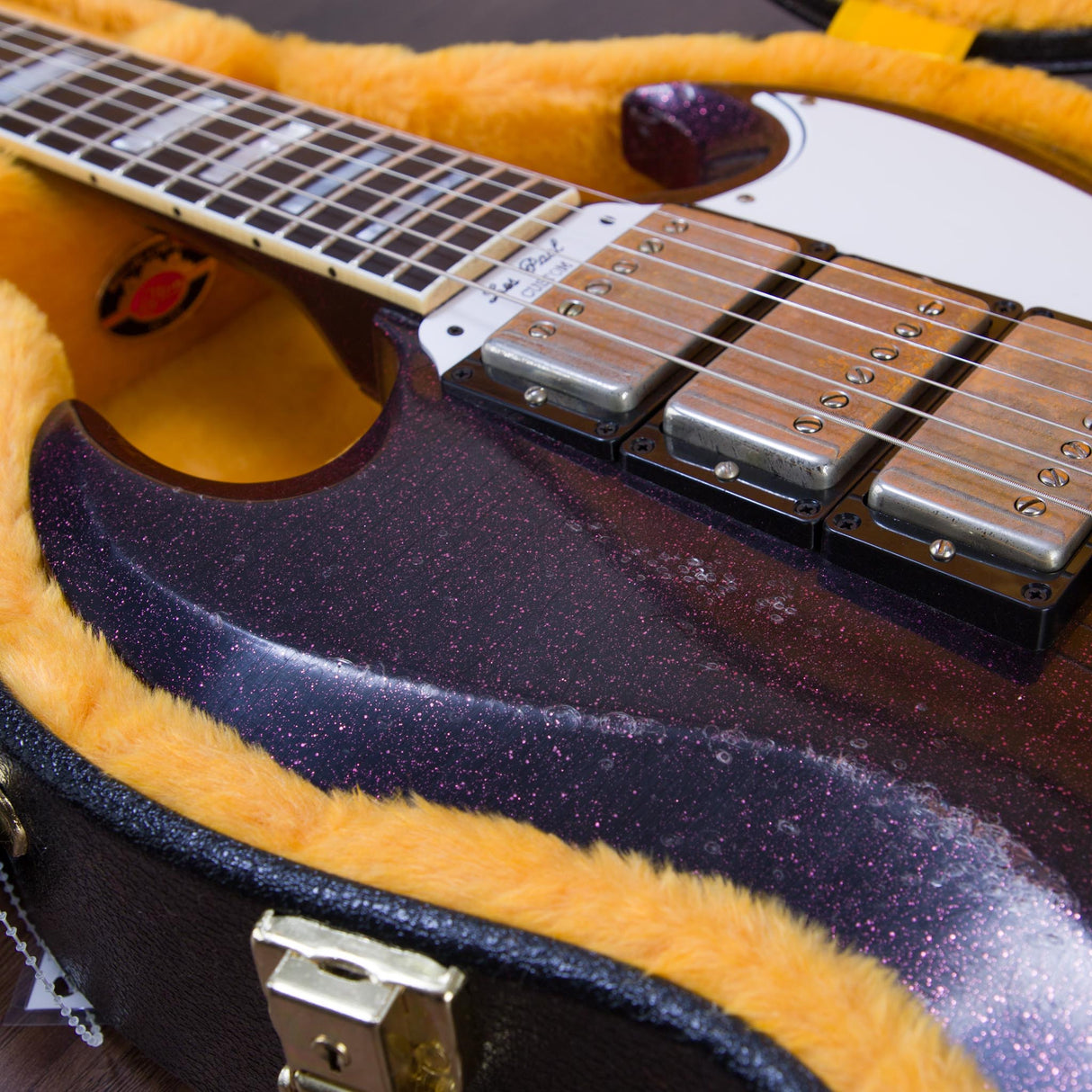 Gibson Custom Shop Murphy Lab 63' SG Custom 3-Pickup Maestro Electric Guitar - Light Aged Brunswick Wild Berry - #505223