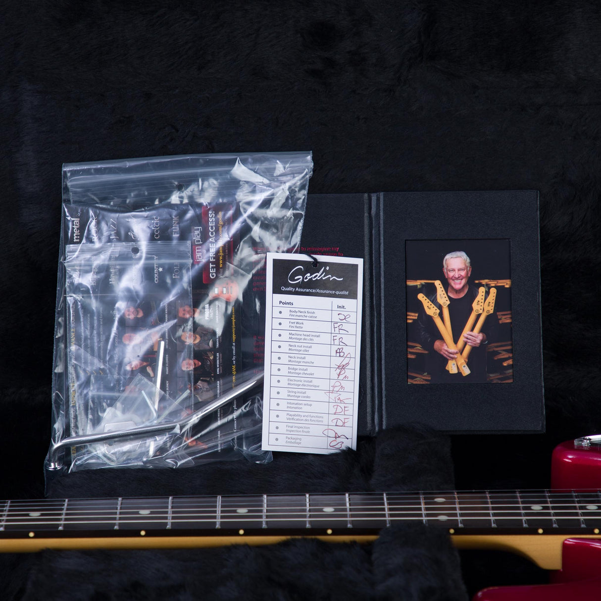 Lerxst Grace Alex Lifeson Signature Electric Guitar with Floyd Rose Signed - Red - #24310921