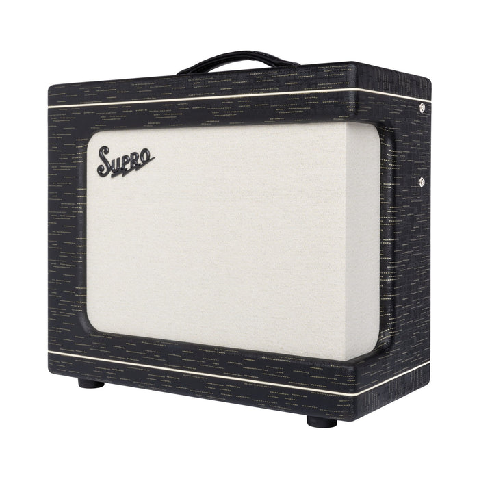 Supro Delegate Custom 1x12-Inch 25-Watt Tube Combo Guitar Amplifier - Black Gold Scandia - New