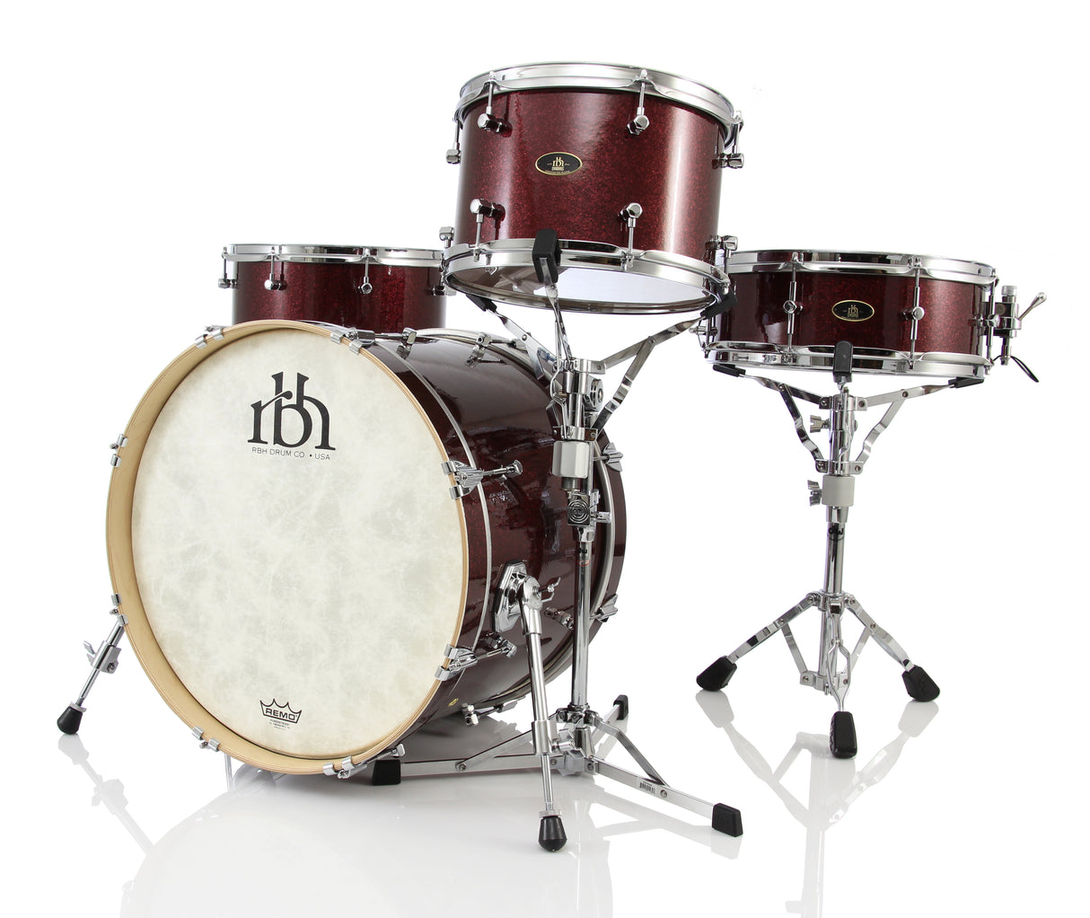 RBH Drums Westwood 20" 4 Piece Drum Shell Pack - Merlot Sparkle