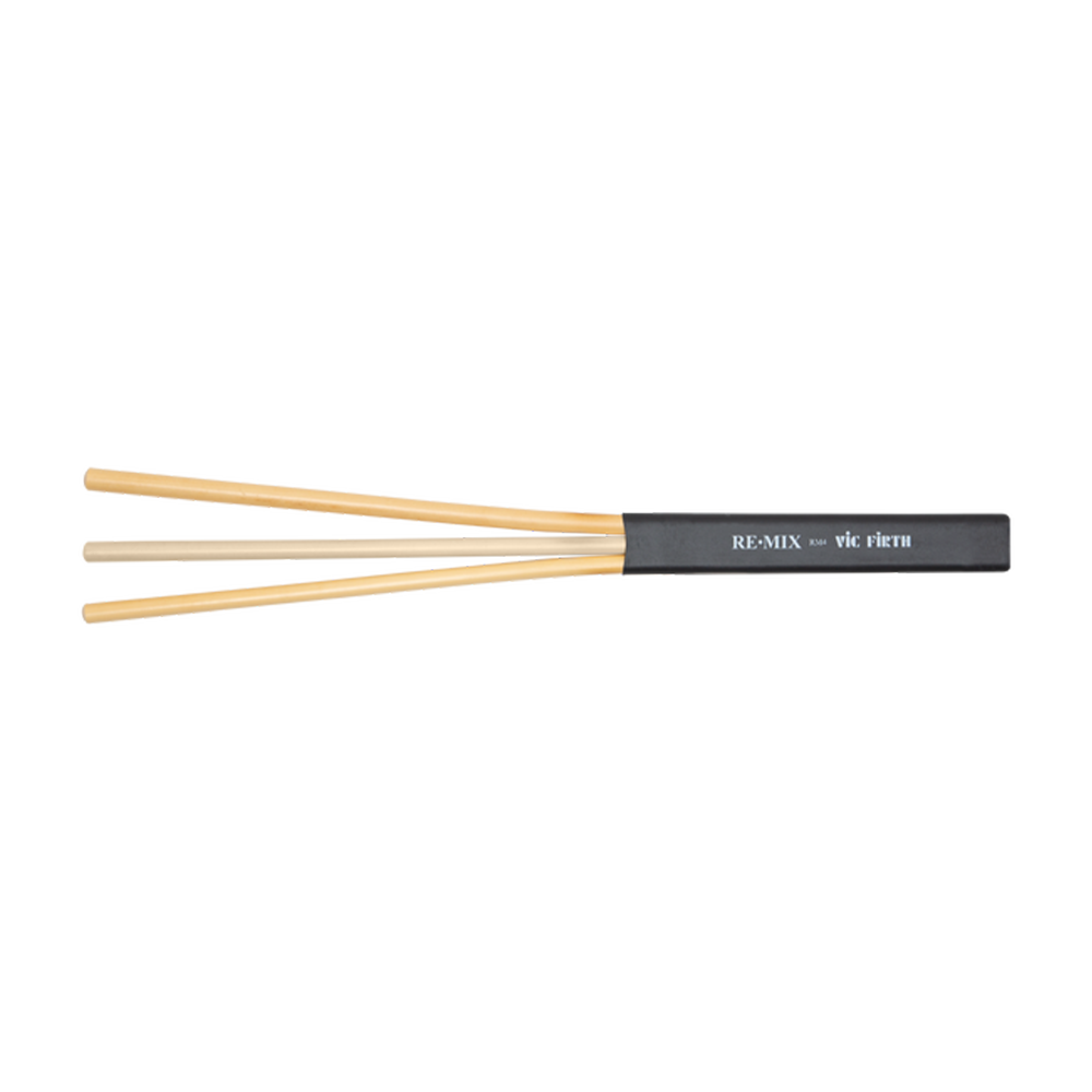 Vic Firth REMIX RM4 Rigid Rattan/Birch Dowel Brushes