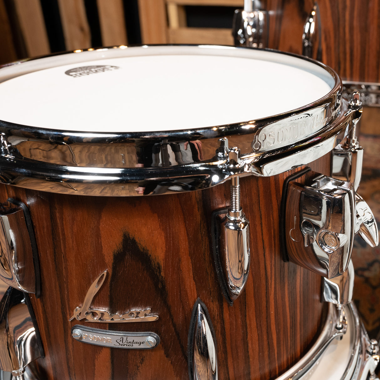 Sonor Vintage Series 4-Piece Shell Pack, 20-Inch Kick - Rosewood Semi Gloss