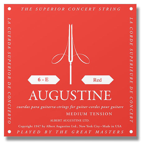 Augustine Classic Red Med Tension Nylon Acoustic Guitar Strings