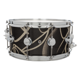 DW 6.5 x 14-Inch Collector's Pure Oak Snare - Smoke Glass Contrail - New