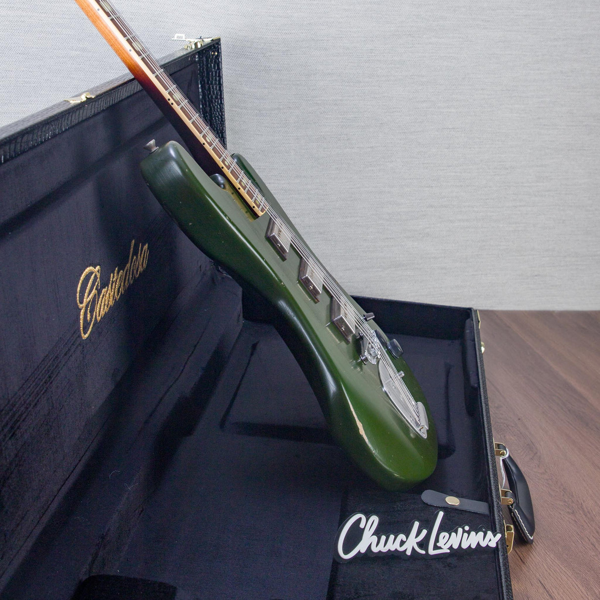 Castedosa Conchers Baritone Electric Guitar - Aged Green Metallic - #361