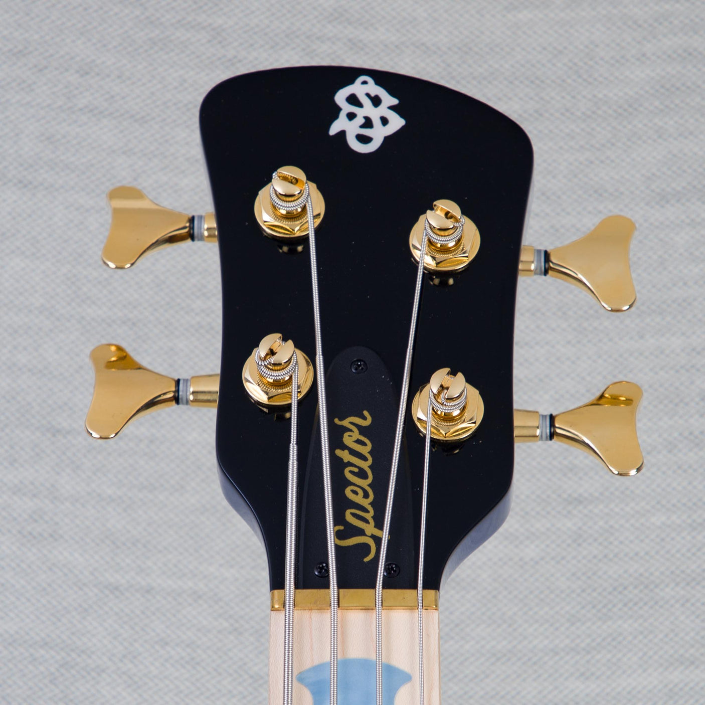 Spector Euro 4 LT Poplar Burl Over Ash Electric Bass Guitar - Faded Light Blue Gloss - CHUCKSCLUSIVE - #]C121NB23307