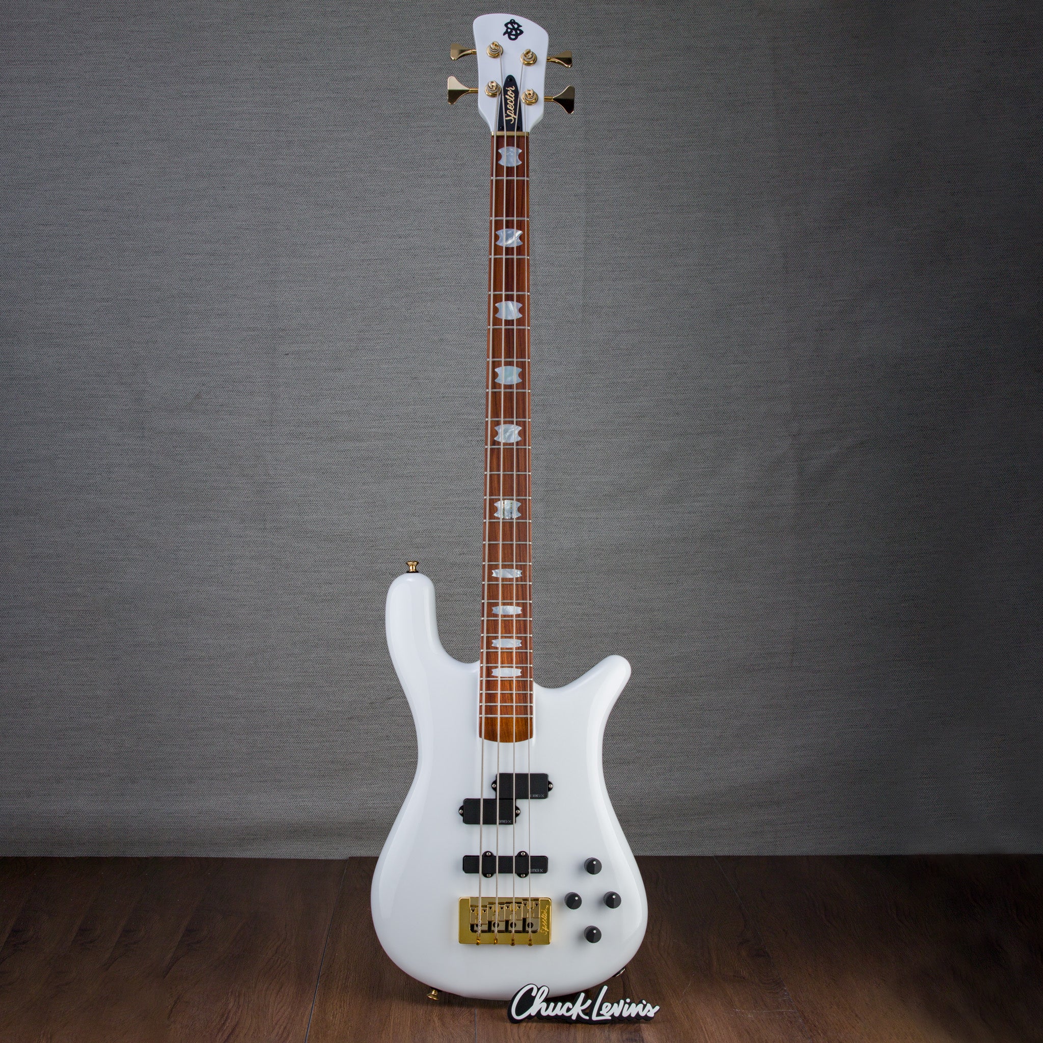 Spector USA Custom NS2 Bass Guitar - White High Gloss