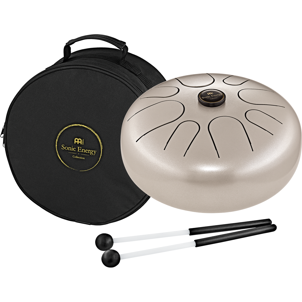Meinl 12" Steel Tongue Drum, G Minor - Pearl Gray