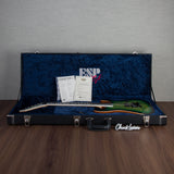 ESP USA M-I FR-DLX Flamed Maple Electric Guitar - Dark Lime Sunburst - #US23093