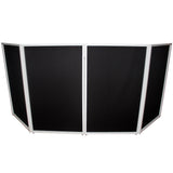 ProX XF-4X3048W MK2 Four Panel Collapse and Go DJ Facade with White Frame and Carry Bag