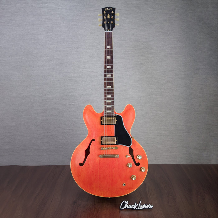 Gibson Murphy Lab 1964 ES-335, Gold Hardware Semi-Hollow Electric Guitar - Watermelon King/Ultra Light Aged - CHUCKSCLUSIVE - #140237