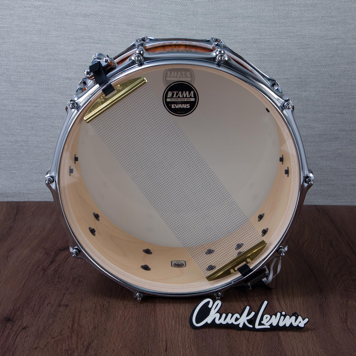 Tama 7 x 14-Inch S.L.P. G-Maple Snare Drum - Gloss Natural Zebrawood