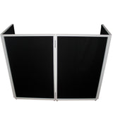 ProX XF-4X3048W MK2 Four Panel Collapse and Go DJ Facade with White Frame and Carry Bag