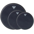 Remo Black Suede Emperor Tom Drum Head Pack - 10/12/16-Inch