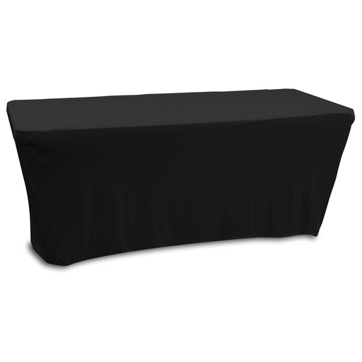 Odyssey SPATBL6BLK Black 6' Banquet Table Scrim Cover