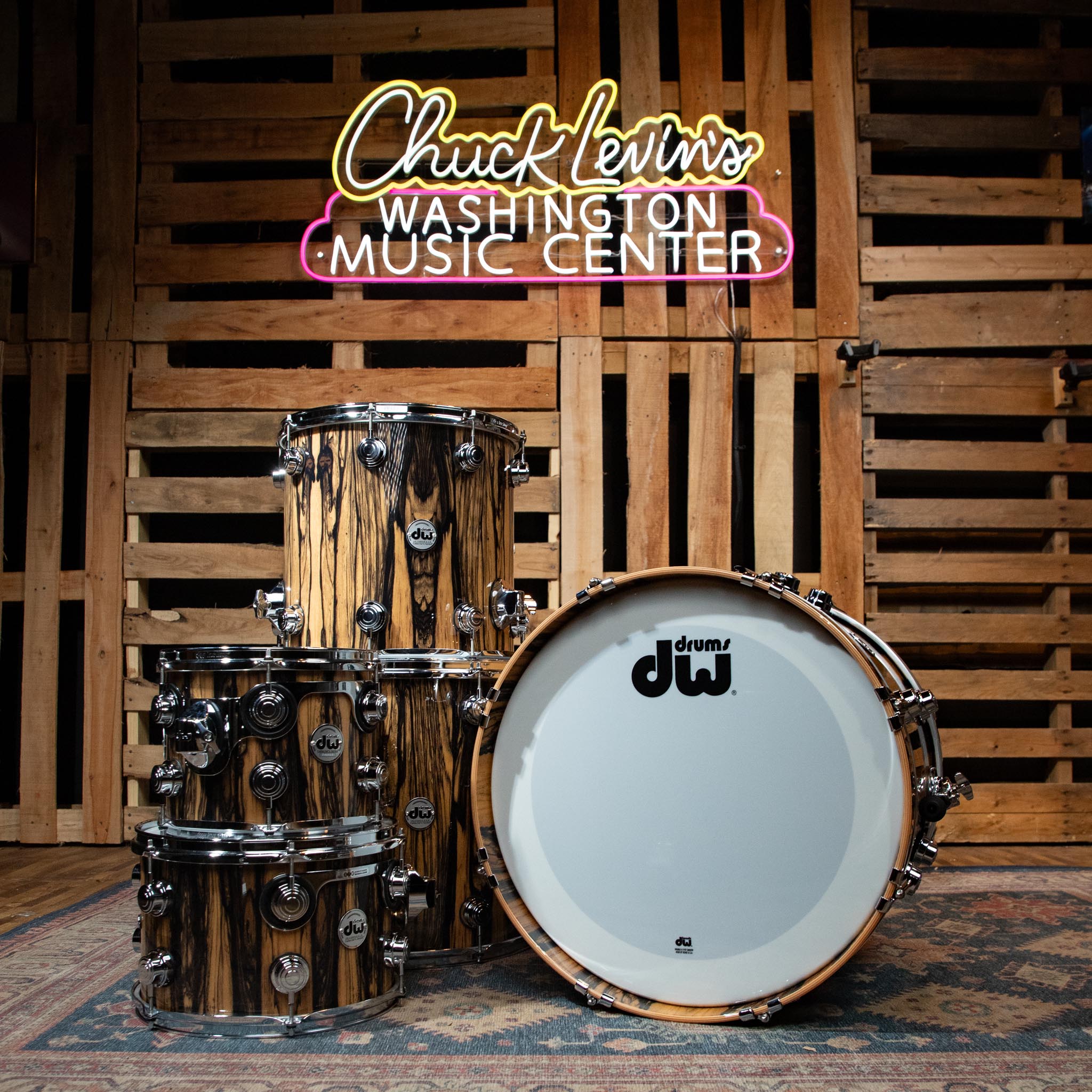 DW Collector's Series Exotic 5-Piece Shell Pack - Natural Lacquer DW Collector's Series Exotic 5-Piece Shell Pack - Natural Lacquer