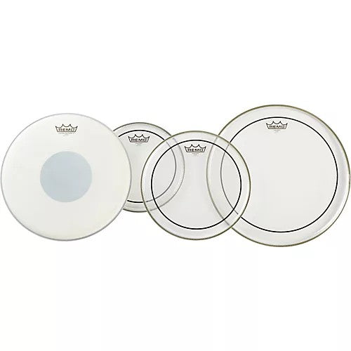 Remo Clear Pinstripe Tom Drum Head ProPack - 10/12/16-Inch with Free 14-Inch Coated Ambassador