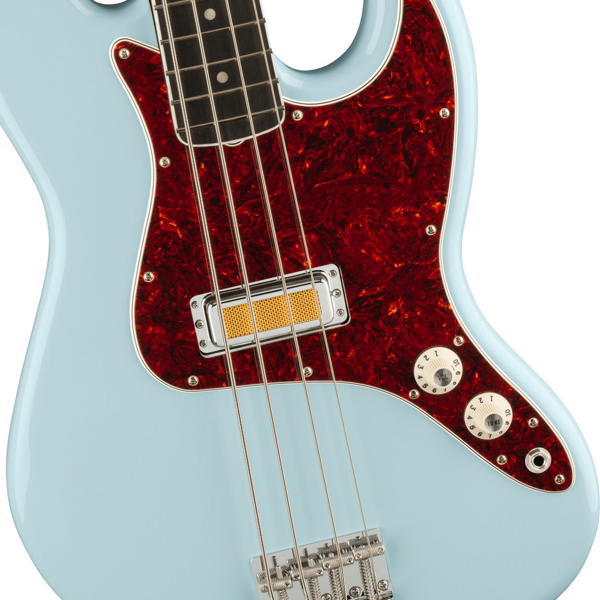 Fender Gold Foil Jazz Bass Guitar - Ebony Fingerboard, Sonic Blue - Mint, Open Box