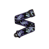 D'Addario 50BALPW02 Auto Lock Guitar Strap - Teal Lizards